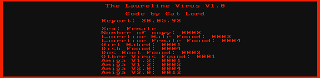 Screenshot of Laureline Female virus