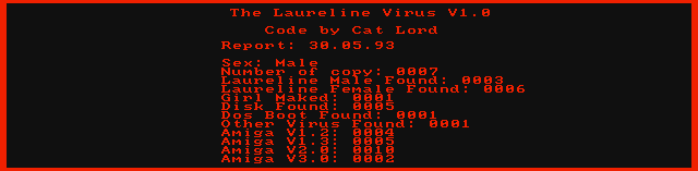 Screenshot of Laureline Male virus